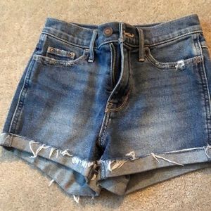 Hollister high-rise jean shorts!